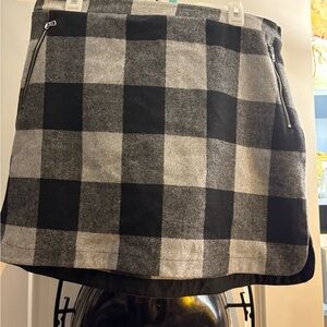 a.n.a Black and Gray Checkered Mini Skirt